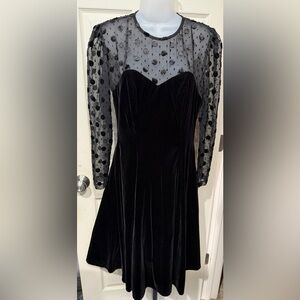 Robe De Cocktail Noire Karen Lucas Taille M - Perles, Sans Manches, Occasion Très Bon état